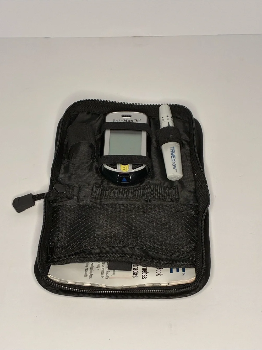 EASYMax V2 Black Travel Case with Meter and TrueGrit Lancing Device